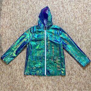Brave Soul holographic rain jacket